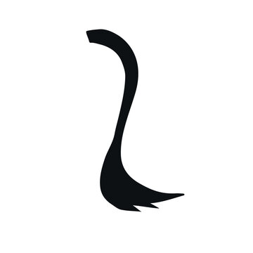 Vector hand drawn doodle sketch cow donkey tail isolated on white background 