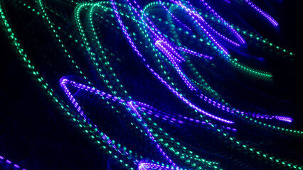 Lichter wirbel neon licht dunkel nacht hintergrund abstrakt Illustration bildschirmschoner...