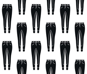 Vector seamless pattern of hand drawn doodle sketch horse riding breeches isolated on white background