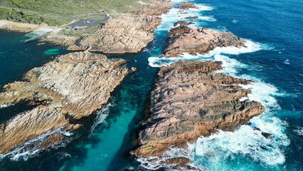 Aerial view of Canal Rocks coastline, Yellingup, Margaret River Region