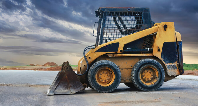 skid loader construction site
