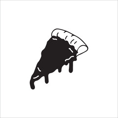 vector illustration of pizza melting