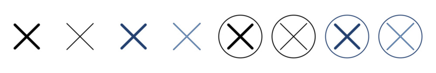 Close icon vector. Delete sign and symbol. cross sign