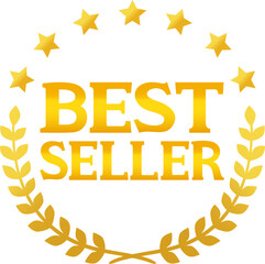 BEST SELLERの文字と月桂樹の華やかなマーク