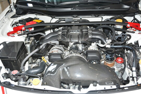 Subaru brz engine at Manila Auto Salon in Pasay, Philippines