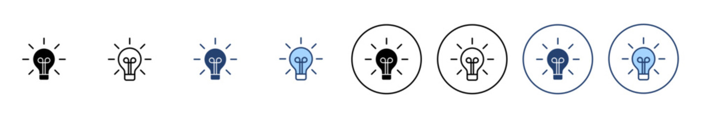 Lamp icon vector. Light bulb sign and symbol. idea symbol.