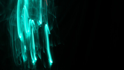 Lichter wirbel neon licht dunkel nacht hintergrund abstrakt Illustration bildschirmschoner...