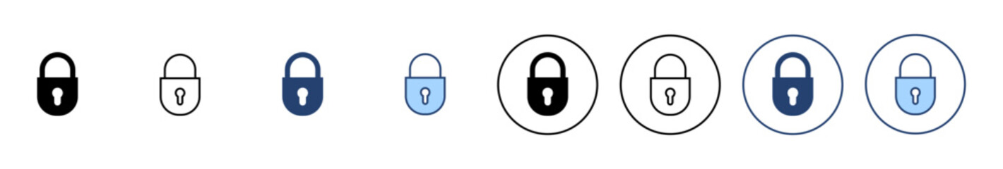 Lock icon vector. Padlock sign and symbol. Encryption icon. Security symbol