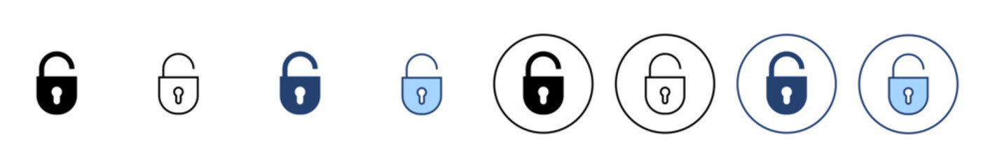 Unlock icon vector. Unlock sign and symbol. unlocked padlock icon