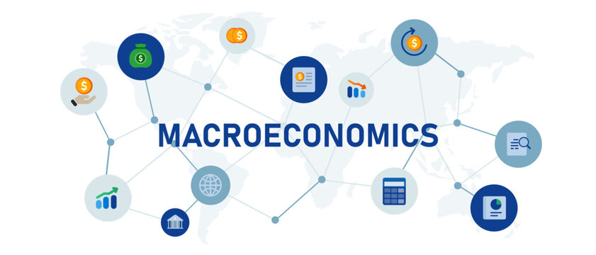 macroeconomics world finance economic analysis gdp inflation or recession report data