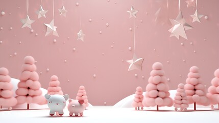 3D Render New Year Background, Simple , Celebration, Festive, Holiday