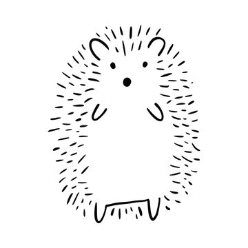 recommend clip art: Cartoon doodle cute hedgehog - isolated vector illustration. Hand-drawn adorable hedgehog on his back. Spiny mammal. Forest animals. Vector illustration for children.