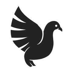 Pigeon Logo template Isolated. Brand Identity. Icon Abstract Vector graphic