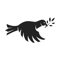 Pigeon Logo template Isolated. Brand Identity. Icon Abstract Vector graphic