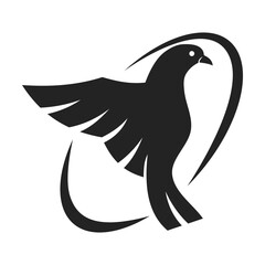 Pigeon Logo template Isolated. Brand Identity. Icon Abstract Vector graphic