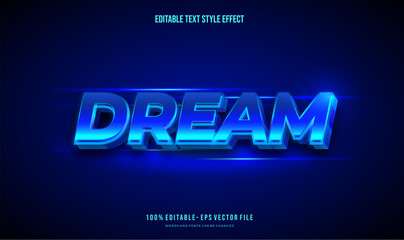 Editable text effect glowing gradient color text style effect. Vector files