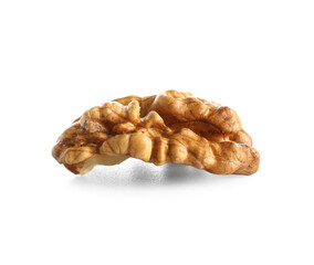 Tasty walnut on white background