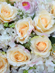 beautiful bouquet of flowers fabric