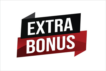 extra bonus word concept vector illustration with lines 3d style for social media landing page, template, ui, web, mobile app, poster, banner, flyer, background, gift card, coupon, label, wallpaper

