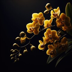 Title: Close-up of elegant orchid twig. Orchid branch, 兰花, Orqu&iacute;dea, زهرة الأوركيد, Orchidee, Orquidea, Орхидея, Orchid&eacute;e, 蘭, आर्किड, Elegante rama de orqu&iacute;deas. isolated contrast background