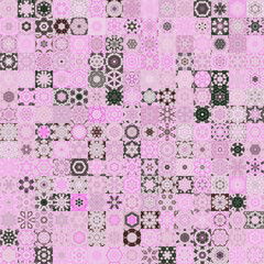 Floral geometric shapes vintage concept seamless pattern background.