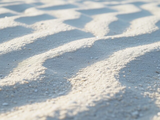 Close up texture of White sandy beach, background
