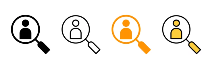 Fotobehang Hiring icon set vector. Search job vacancy sign and symbol. Human resources concept. Recruitment © Lunaraa