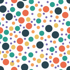 Seamless Retro Cicles Patterns in Retro Colors