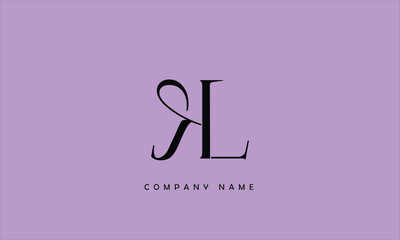 KL, LK, K, L Abstract Letters Logo Monogram