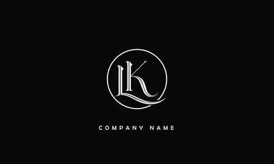 KL, LK, K, L Abstract Letters Logo Monogram