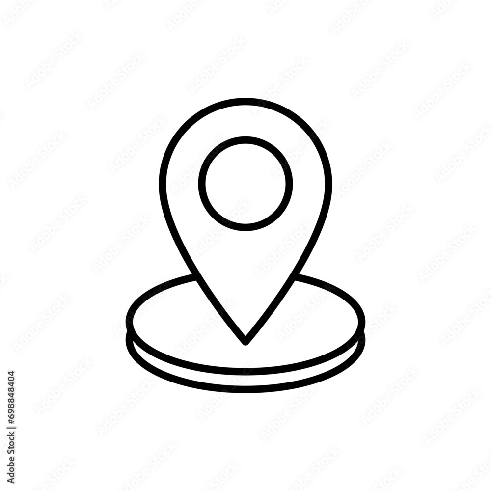 Poster map pointer outline icons, navigation vector illustration ,simple transparent graphic element .isola