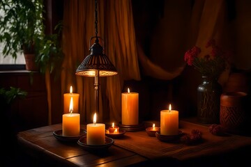candles on the table