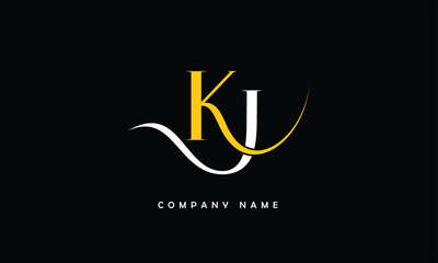 Fototapeta premium KJ, JK, K, J Abstract Letters Logo Monogram