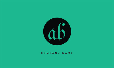 Obraz premium AB, BA, A, B Abstract Letters Logo Monogram