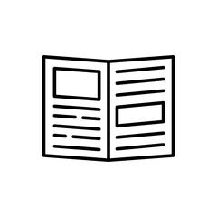 Newspaper outline icons, news vector illustration ,simple transparent graphic element .Isolated on white background