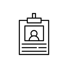 Id card outline icons, news vector illustration ,simple transparent graphic element .Isolated on white background