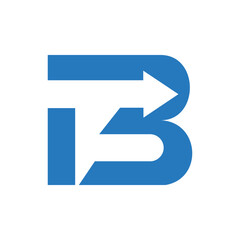 letter b arrow logo design