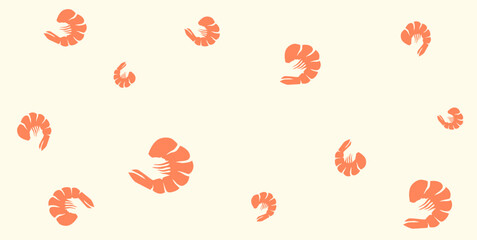 background design for banners and posters with shrimp patterns, seafood sales banner design