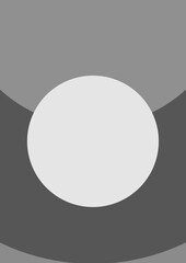 Abstract Circles art on black and white background (A4)