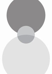 Abstract Circles art on black and white background (A4)