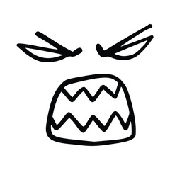 Kawaii's cute face. Manga-style eyes and mouth. Funny cartoon Japanese emoticon in different expressions, mega Big Set. Expression anime character and emoticon face illustration. Background. Print.