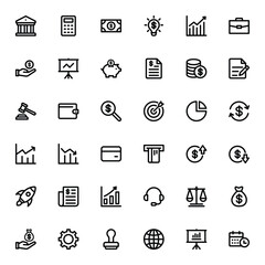 Finance and business icon collection vector illustration for web and mobile apps