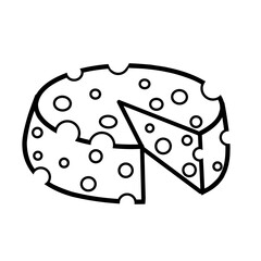 cheese outline black and white