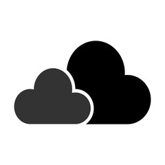 Cloud Computing, Computer cloud and Cloud Hosting related line icons. Cloud storage and Network Vector icon.