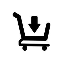 shopping cart icon vector logo template in trendy flat style. Editable and changeable color.	