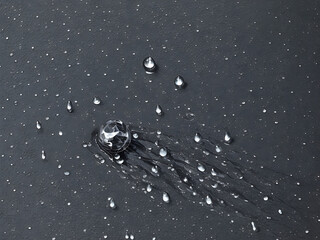 Blur Defocus Image of Water hit wall ground, explode into drop droplet. Amount Water attack impact and fluttering in air explosion. Stop motion freeze shot. Splash Water for texture elements