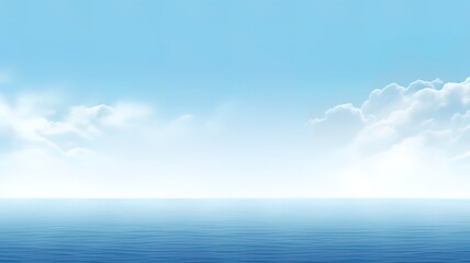 minimalistic ocean banner for youtube channel - obrazy, fototapety, plakaty