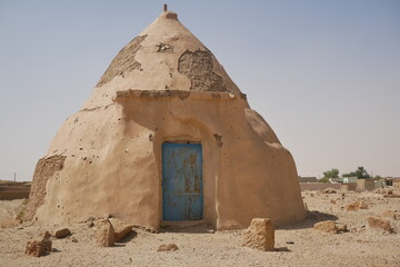 Beehive or Qubbq tomb in a village in Sudan