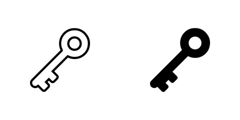 Key icon vector. Key logo design. Key vector icon illustration isolated on white background