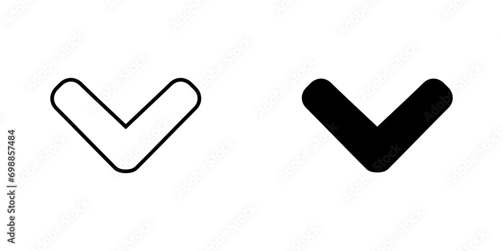 Poster down arrow icon vector. scroll down icon sign symbol vector. move down vector icon illustration isol